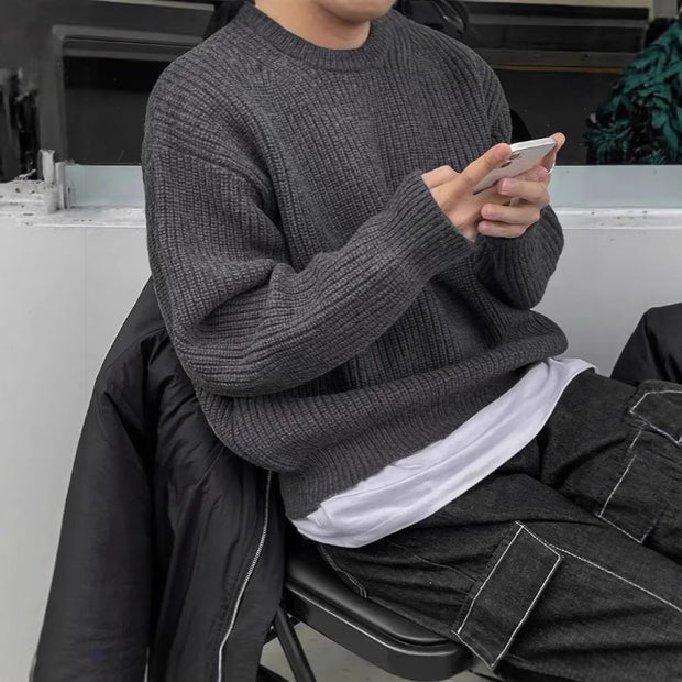 KAMI NO.7440 ROUND KNITTED SWEATER