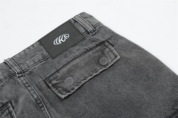 KAMI NO.5297 GREY CARGO PANTS