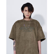 KAMI NO.2275 SUEDE GRAPHIC TEE