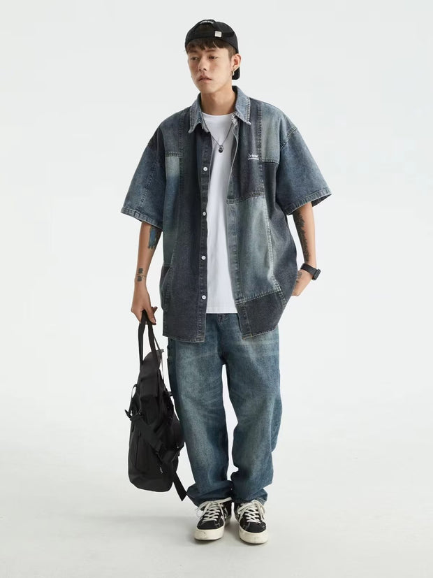 KAMI NO.2281 WASHED DENIM SHIRT