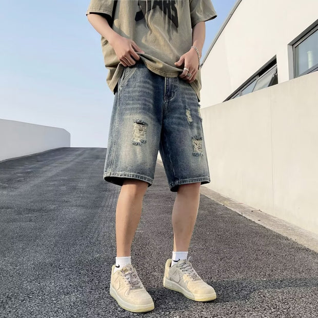 KAMI NO.5332 DISTRESSED SHORTS