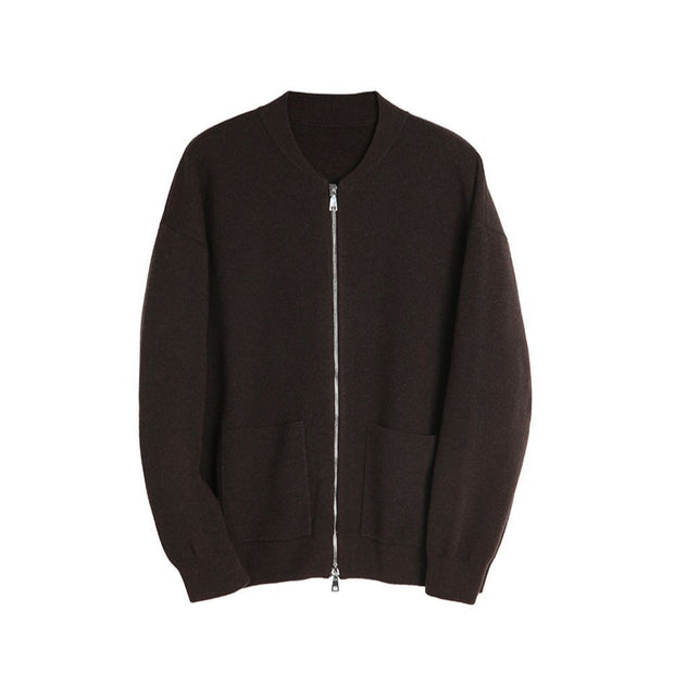 KAMI NO.1463 ZIPPERED CARDIGAN