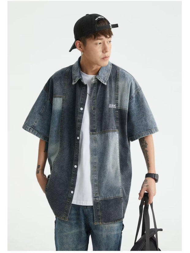 KAMI NO.2281 WASHED DENIM SHIRT