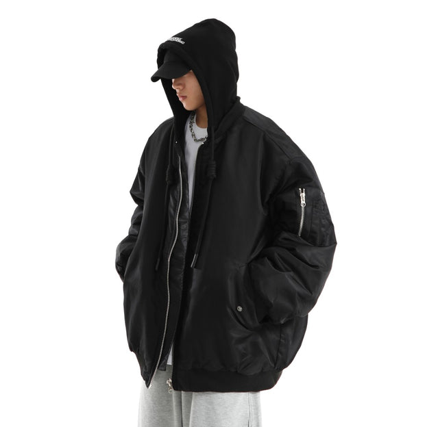 KAMI NO.1431 HOODED BOMBER JACKET