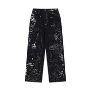 KAMI NO.5305 LOOSE GRAFFITI PANTS