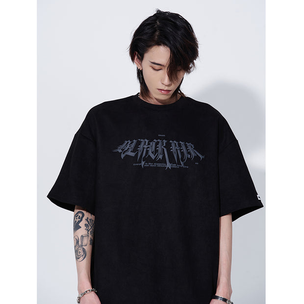 KAMI NO.2275 SUEDE GRAPHIC TEE