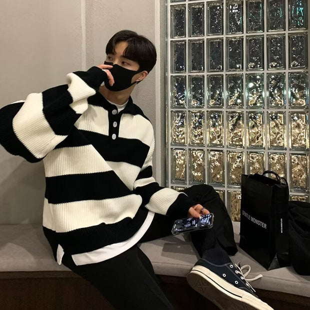 KAMI NO.1462 STRIPED SWEATER