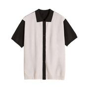 KAMI NO.2260 KNITTED CONTRAST SHIRT