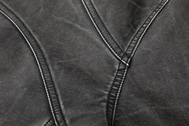 KAMI NO.1428 CHAQUETA DE PIEL DESGASTE