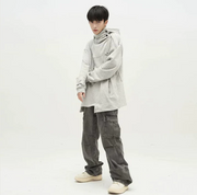 KAMI NO.5297 GREY CARGO PANTS