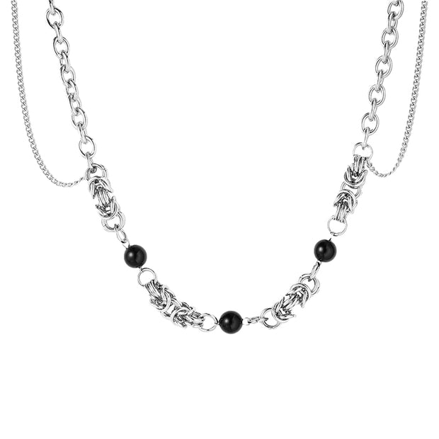 KAMI STYLE BLACK PEARLS CHAIN