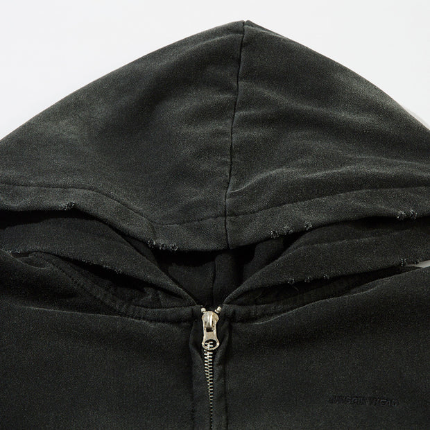 KAMI NO.1444 WORN OUT ZIP UP JACKET