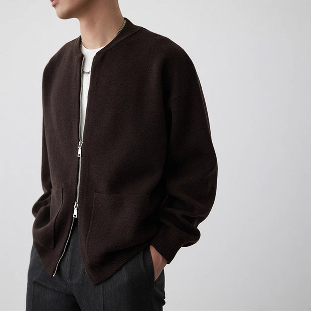 KAMI NO.1463 ZIPPERED CARDIGAN