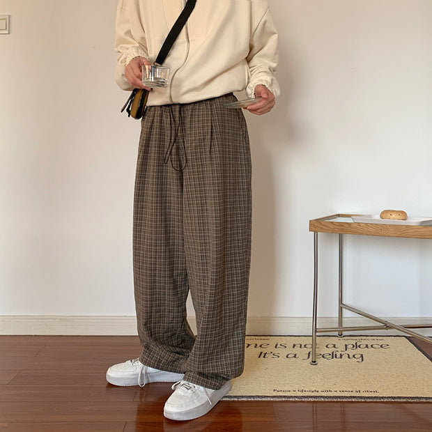 KAMI NO.5280 WIDE PLAID PANTS