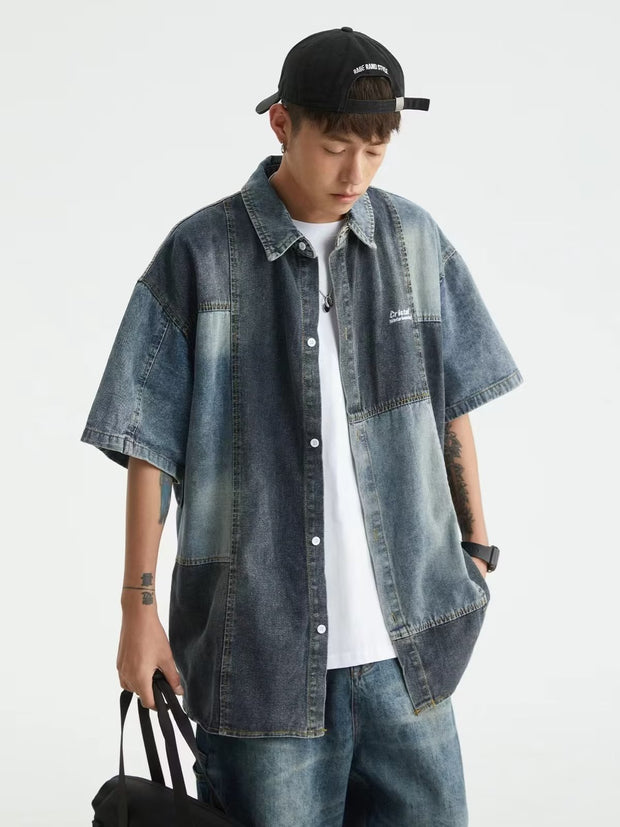 KAMI NO.2281 WASHED DENIM SHIRT