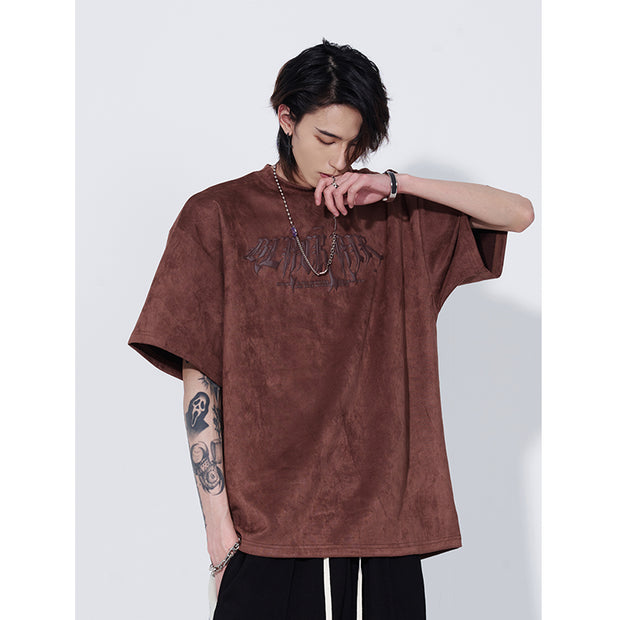 KAMI NO.2275 SUEDE GRAPHIC TEE