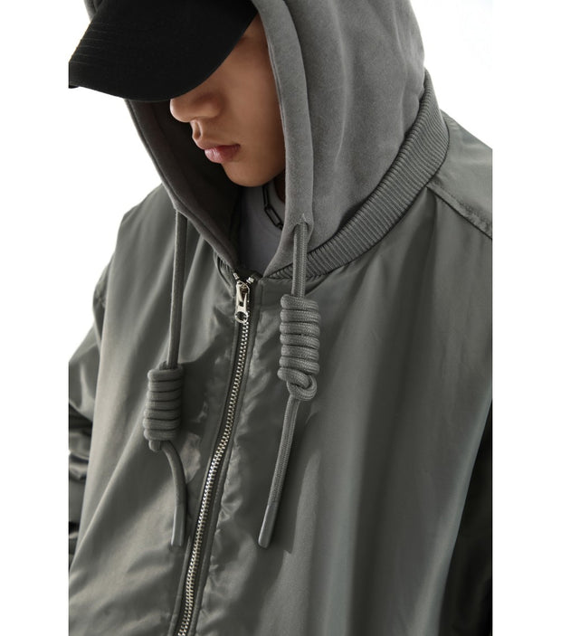 KAMI NO.1431 HOODED BOMBER JACKET