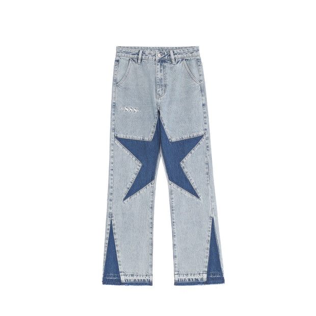 KAMI NO.5288 STAR EMBRODERIED JEANS