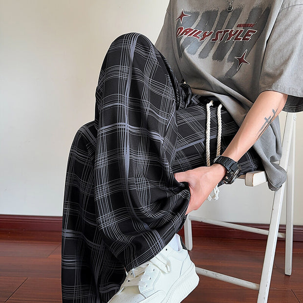 KAMI NO.5336 PLAID STRIPED TROUSERS