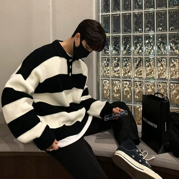 KAMI NO.1462 STRIPED SWEATER