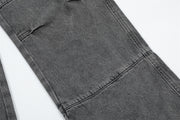 KAMI NO.5297 GREY CARGO PANTS