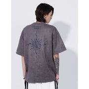 KAMI NO.2275 SUEDE GRAPHIC TEE