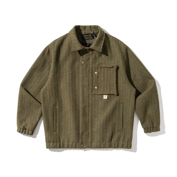 KAMI NO.1427 STRIPED WORK JACKET