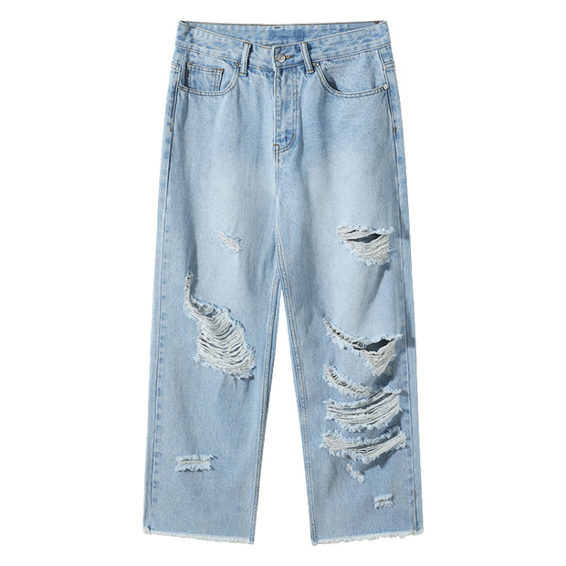 KAMI NO.5274 DISTRESSED BOOTCUT JEANS