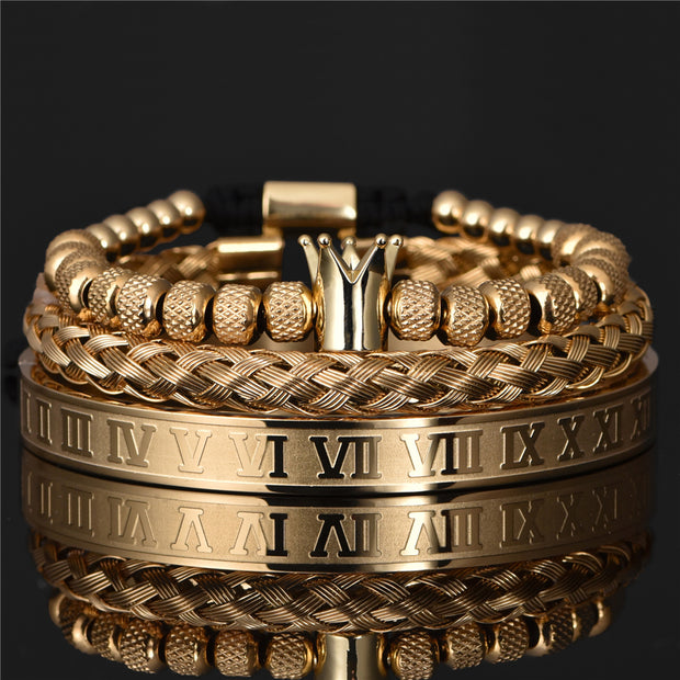 ARMBAND MIT CHARM „KRONE“ IM KAMI-STIL