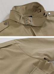 KAMI NO.1207 TWO LAYER COLLAR BELT JACKET - STREETS OF KAMI