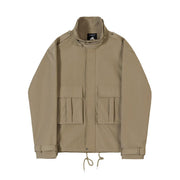 KAMI NO.1207 TWO LAYER COLLAR BELT JACKET - STREETS OF KAMI