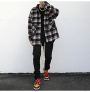 KAMI NO.1208 PLAID WOOLEN JACKET - STREETS OF KAMI