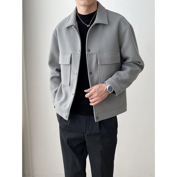 KAMI NO.1209 LOOSE WOOLEN JACKET - STREETS OF KAMI