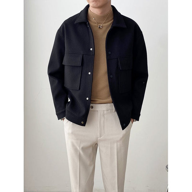 KAMI NO.1209 LOOSE WOOLEN JACKET - STREETS OF KAMI