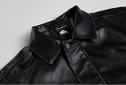 KAMI NO.1210 COLLAR LEATHER JACKET - STREETS OF KAMI