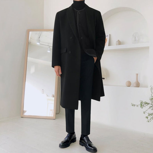 KAMI NO.1216 WOOLEN TRENCH COAT - STREETS OF KAMI