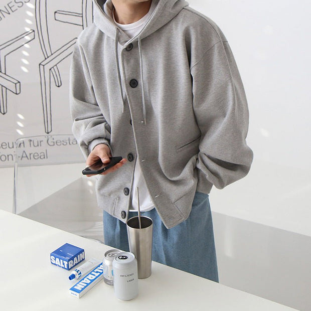 KAMI NO.1229 BUTTONED HOODIE - STREETS OF KAMI