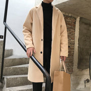 KAMI NO.1237 MID-LENGTH WOOLEN COAT - STREETS OF KAMI