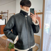 KAMI NO.1239 LEATHER SHERPA JACKET - STREETS OF KAMI