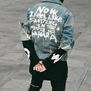 KAMI NO.1264 GRAFFITI DENIM JACKET - STREETS OF KAMI