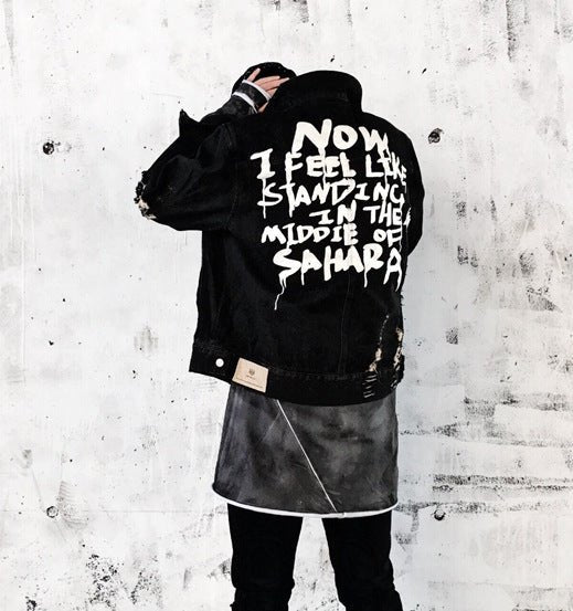 KAMI NO.1264 GRAFFITI DENIM JACKET - STREETS OF KAMI