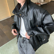 KAMI NO.1267 RETRO LEATHER JACKET - STREETS OF KAMI