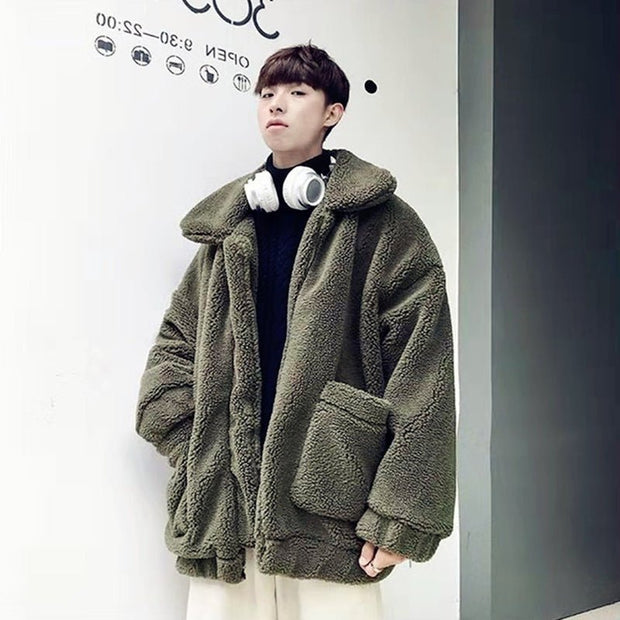 KAMI NO.1276 OVERSIZED SHERPA JACKET - STREETS OF KAMI