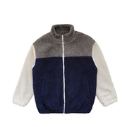 KAMI NO.1281 COLOR BLOCK SHERPA JACKET - STREETS OF KAMI