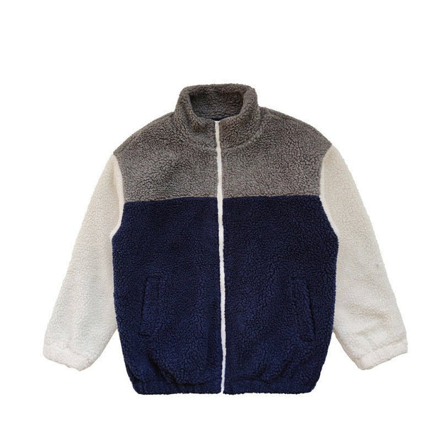 KAMI NO.1281 COLOR BLOCK SHERPA JACKET - STREETS OF KAMI