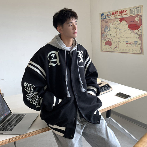 KAMI NO.1300 LETTERS VARSITY JACKET - STREETS OF KAMI