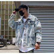 KAMI NO.1311 FLOWER DENIM JACKET - STREETS OF KAMI