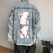 KAMI NO.1311 FLOWER DENIM JACKET - STREETS OF KAMI