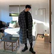 KAMI NO.1315 PLAID TRENCH COAT - STREETS OF KAMI