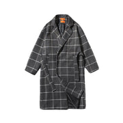 KAMI NO.1315 PLAID TRENCH COAT - STREETS OF KAMI